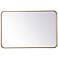 Evermore Brass Metal 24" x 36" Vanity Wall Mirror