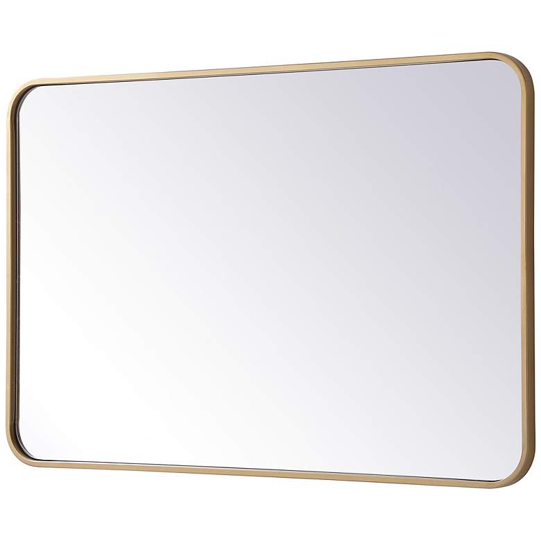 Image 6 Evermore Brass Metal 24" x 36" Vanity Wall Mirror more views