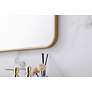 6_Evermore Brass Metal 24" x 36" Vanity Wall Mirror more views