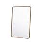 Evermore Brass Metal 24" x 36" Vanity Wall Mirror in scene