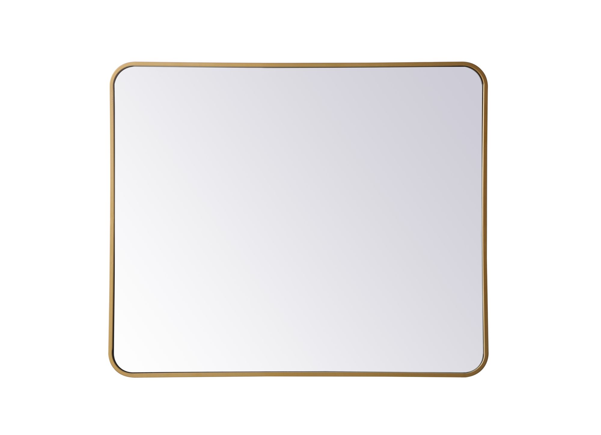 Image 4 Evermore Brass Metal 30" x 36" Vanity Wall Mirror more views