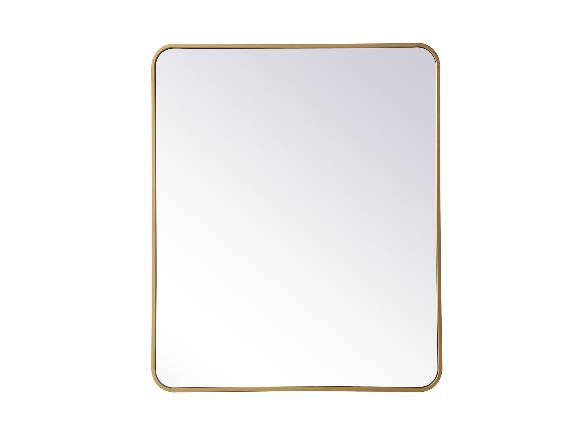 Image 7 Evermore Brass Metal 30" x 36" Vanity Wall Mirror more views