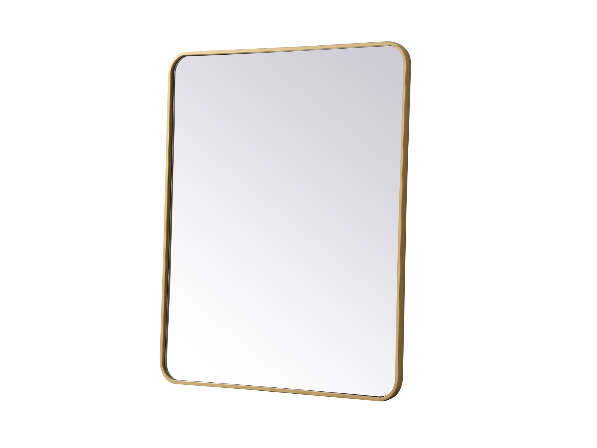 Evermore Brass Metal 30" x 36" Vanity Wall Mirror