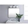 3_Evermore Silver 30" x 36" Rectangular Vanity Wall Mirror more views