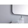 5_Evermore Silver 30" x 36" Rectangular Vanity Wall Mirror more views