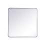4_Evermore Silver 36" Square Vanity Wall Mirror more views