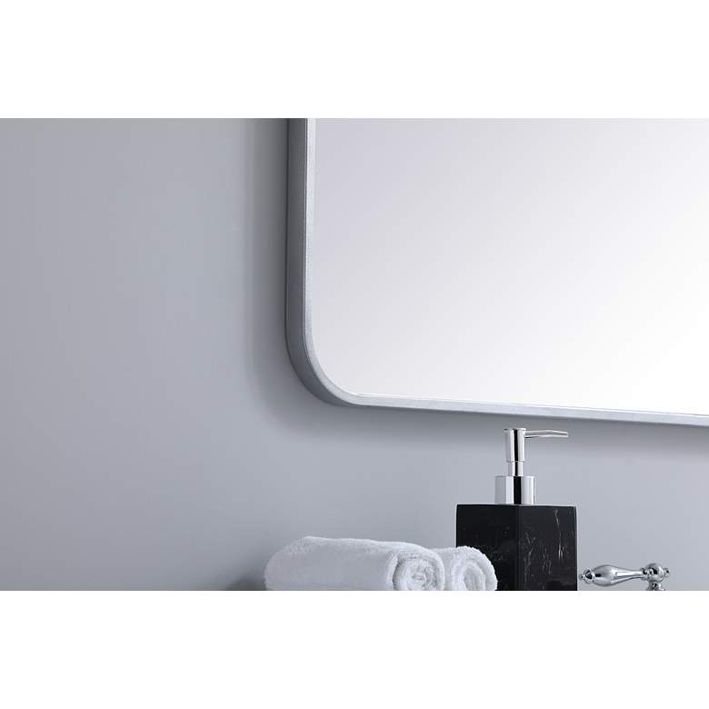 Image 5 Evermore Silver 36" Square Vanity Wall Mirror more views