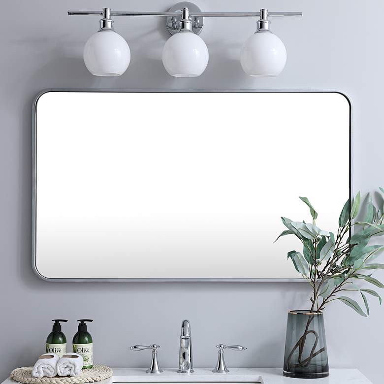 Image 1 Evermore Silver 40" x 24" Rectangular Wall Mirror