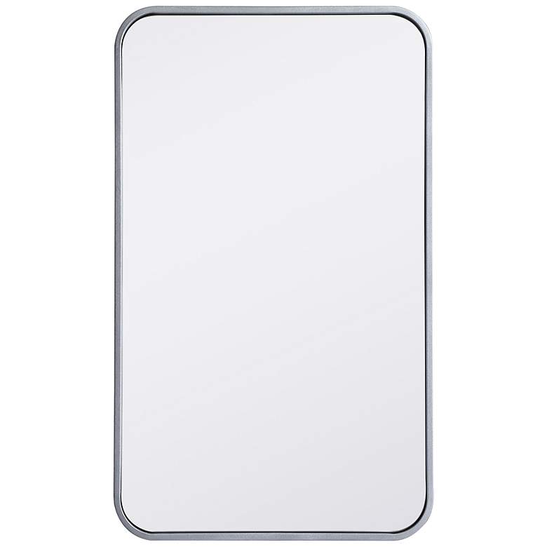 Image 3 Evermore Silver Metal 18" x 30" Vanity Wall Mirror