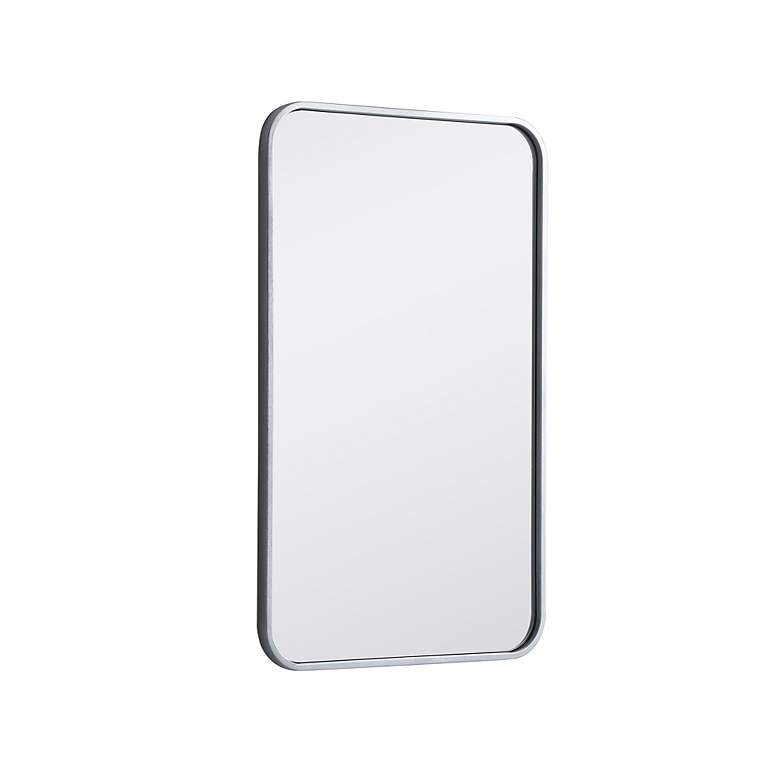Image 5 Evermore Silver Metal 18" x 30" Vanity Wall Mirror more views