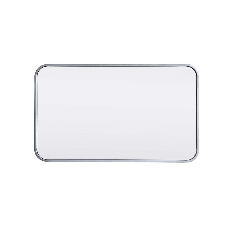 Image 6 Evermore Silver Metal 18" x 30" Vanity Wall Mirror more views