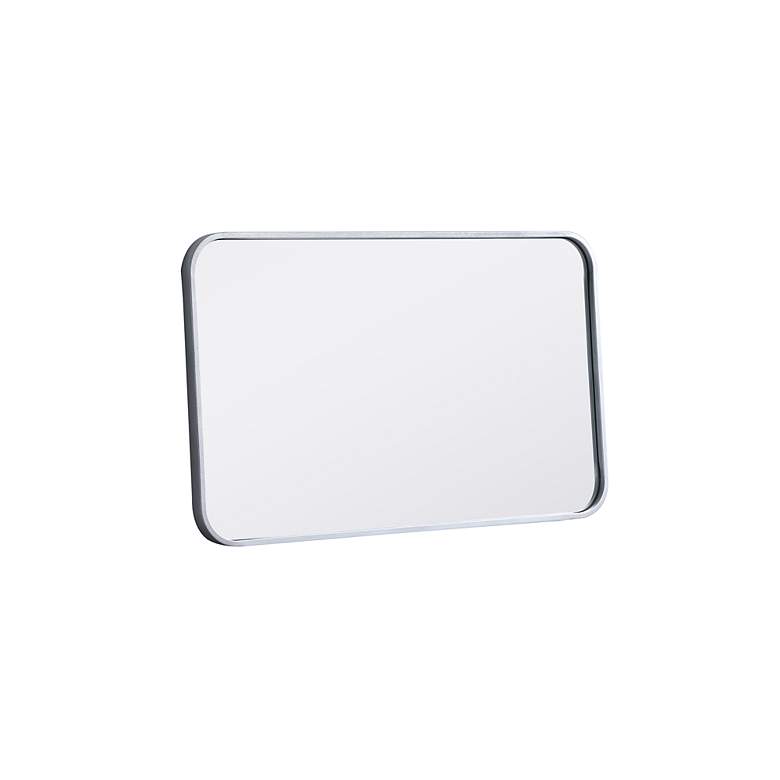Image 7 Evermore Silver Metal 18" x 30" Vanity Wall Mirror more views