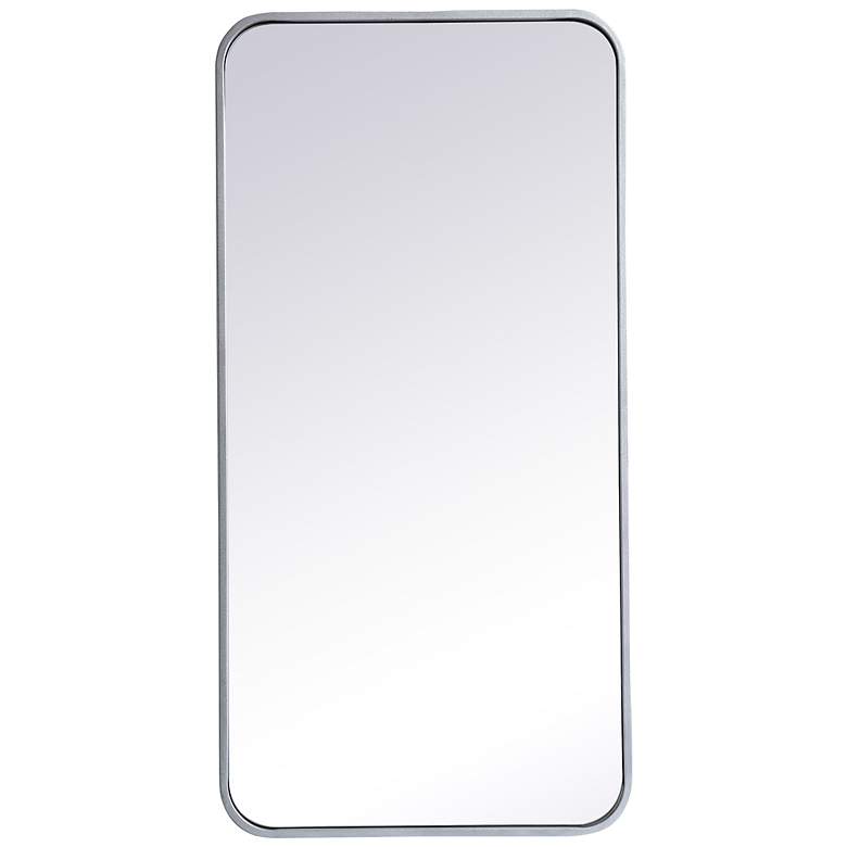 Image 2 Evermore Silver Metal 18 inch x 36 inch Rectangular Wall Mirror