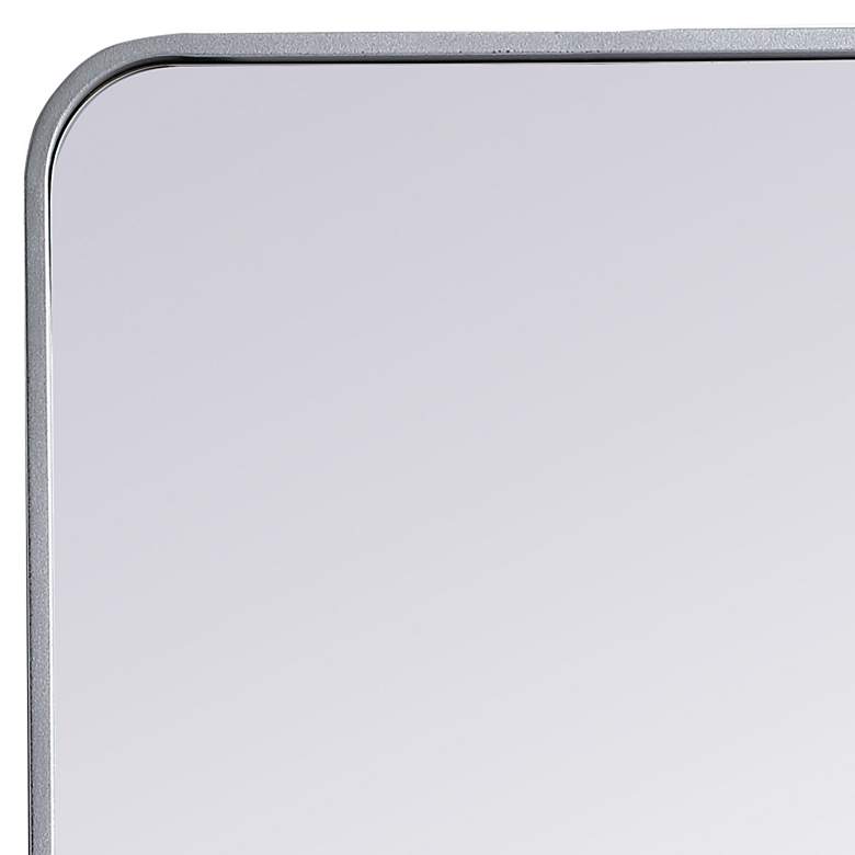 Image 3 Evermore Silver Metal 18 inch x 36 inch Rectangular Wall Mirror more views