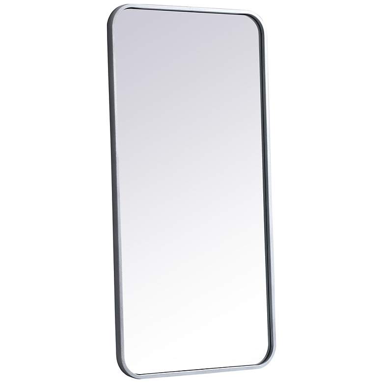 Image 4 Evermore Silver Metal 18 inch x 36 inch Rectangular Wall Mirror more views