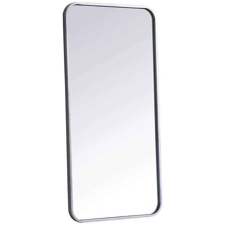 Image 4 Evermore Silver Metal 18" x 36" Rectangular Wall Mirror more views