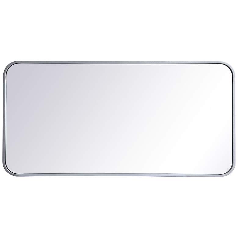 Image 5 Evermore Silver Metal 18 inch x 36 inch Rectangular Wall Mirror more views