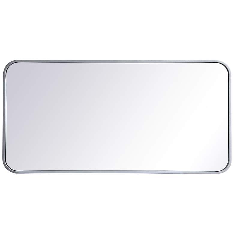 Image 5 Evermore Silver Metal 18" x 36" Rectangular Wall Mirror more views