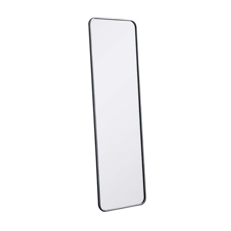 Image 4 Evermore Silver Metal 18" x 60" Rectangular Floor Mirror more views