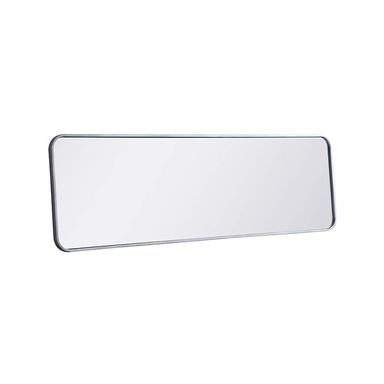 Image 6 Evermore Silver Metal 18" x 60" Rectangular Floor Mirror more views