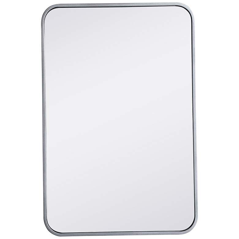 Image 3 Evermore Silver Metal 20" x 30" Vanity Wall Mirror