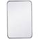 Evermore Silver Metal 20" x 30" Vanity Wall Mirror