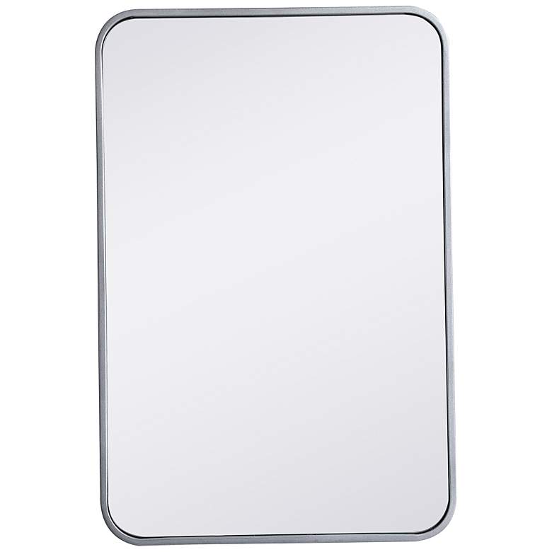 Image 5 Evermore Silver Metal 20" x 30" Vanity Wall Mirror more views