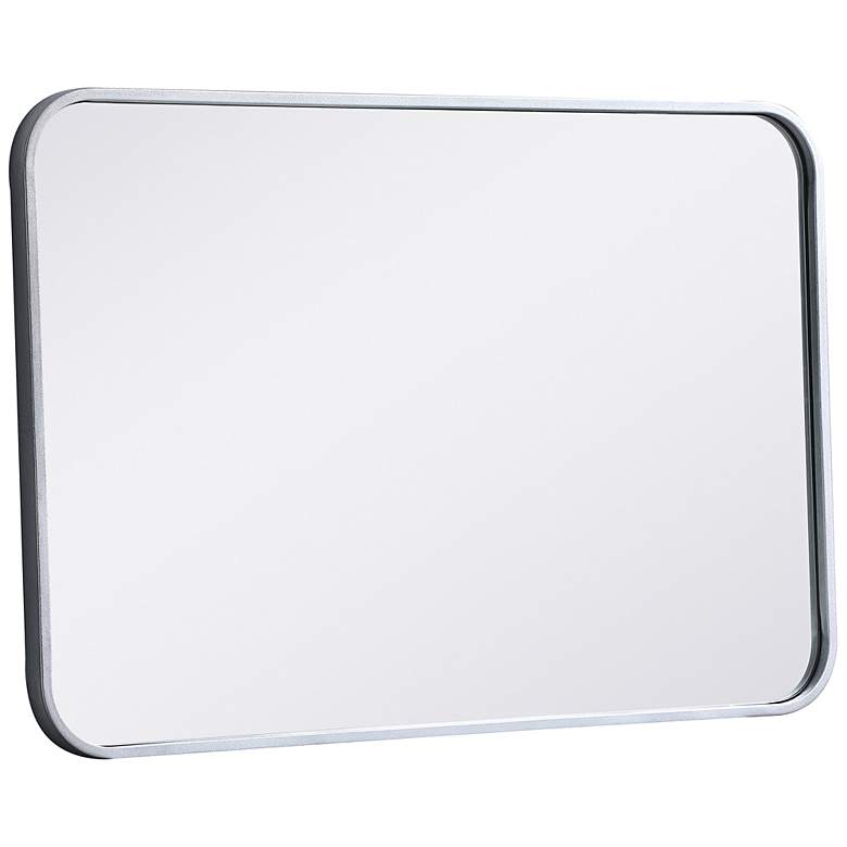 Image 7 Evermore Silver Metal 20" x 30" Vanity Wall Mirror more views