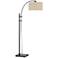 Everren Crystal 66.5" Height Floor Lamp, Black