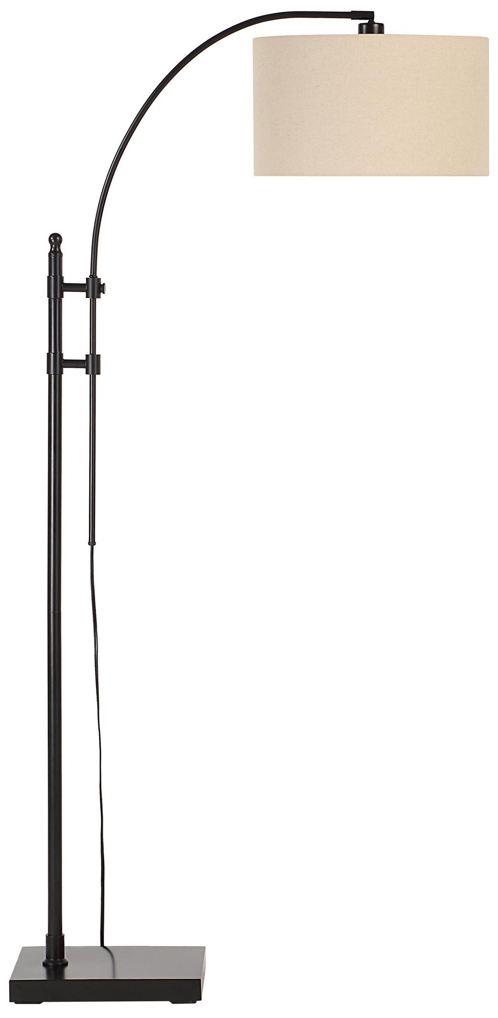 Everren Crystal 66.5" Height Floor Lamp, Black