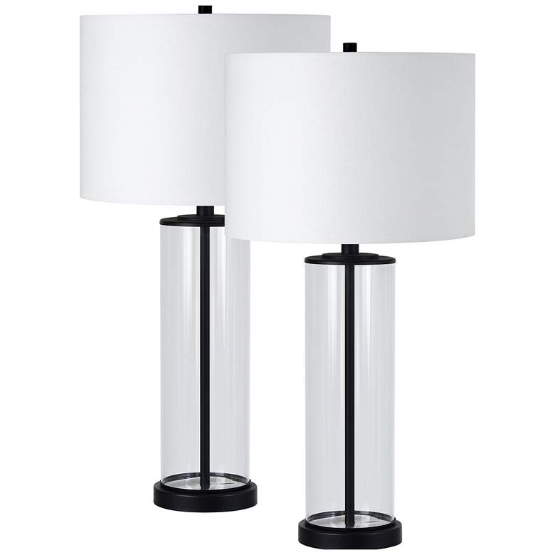 Image 2 Everren Desdemona 28" Length Table Lamp- Set of two, Clear and Matte b