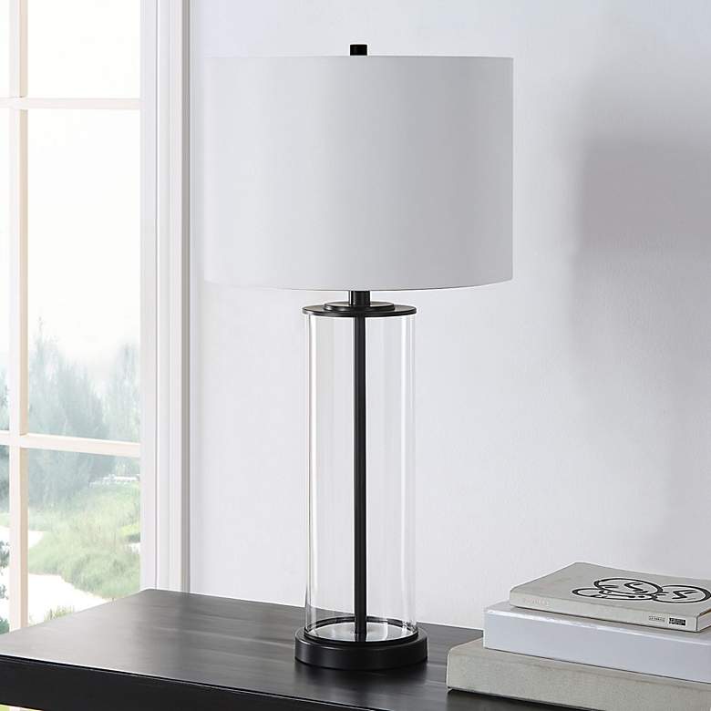 Image 1 Everren Desdemona 28" Length Table Lamp- Set of two, Clear and Matte b