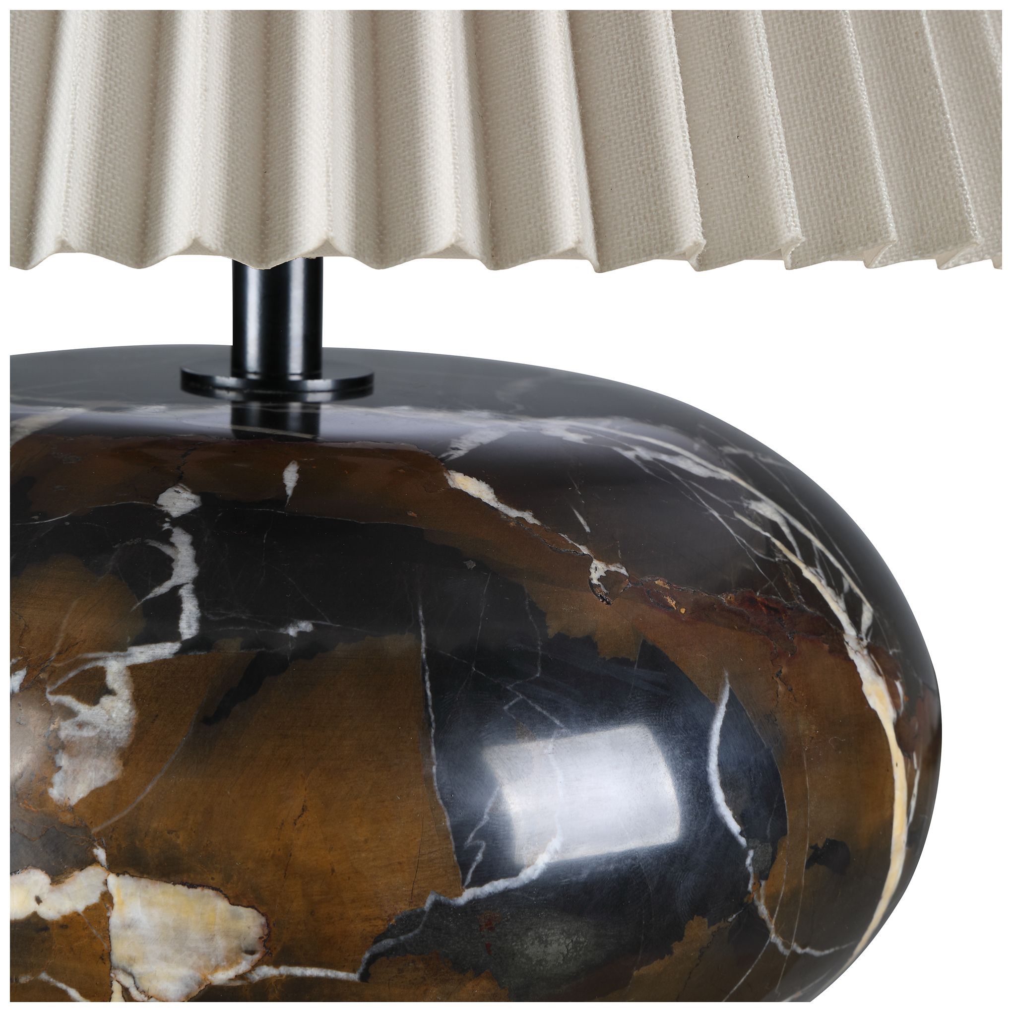 Image 4 Everren Dorato Table Lamps with Drum Linen Shade (Set of 2) more views