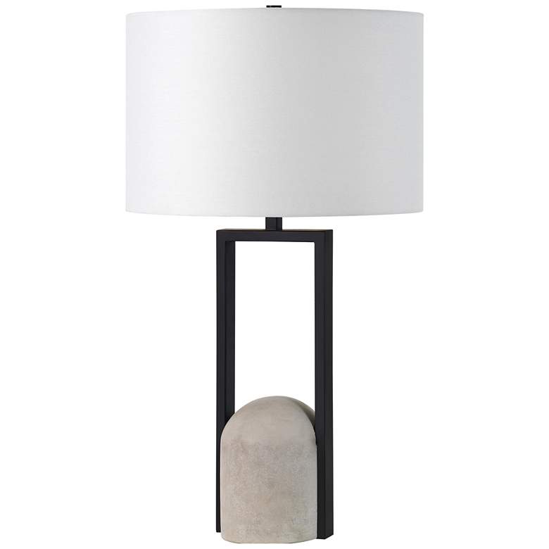 Image 2 Everren Florah 27.75" Length Table Lamp, Matte Black