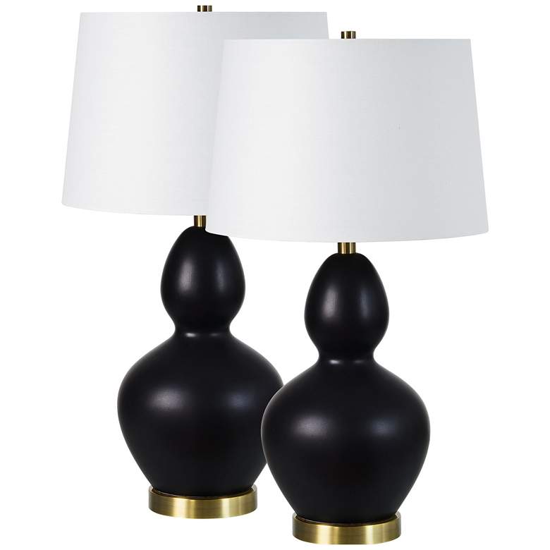 Image 1 Everren Kamilia 26.75" Length Table Lamp- Set of two, Matte Black