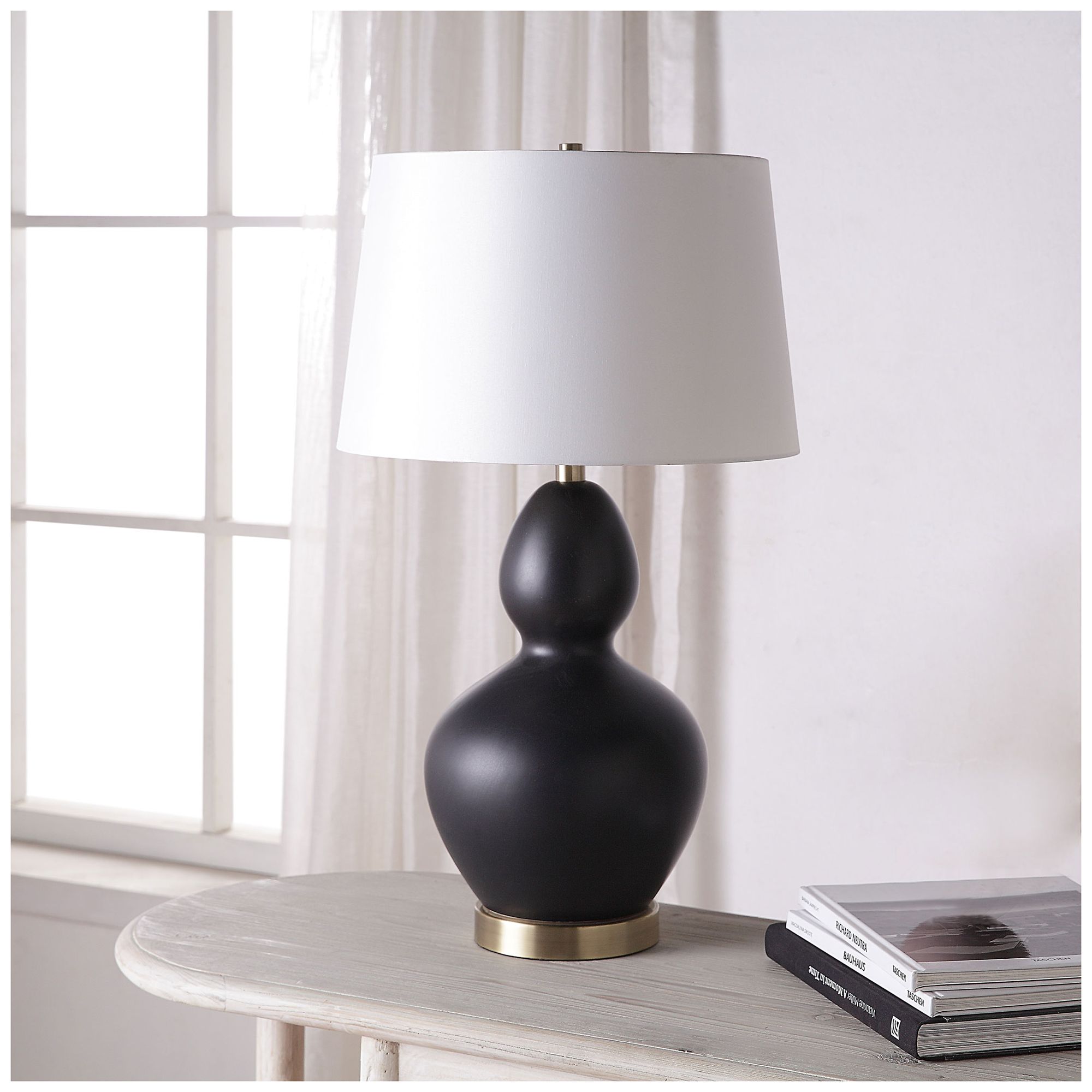 Image 2 Everren Kamilia 26.75" Length Table Lamp- Set of two, Matte Black more views