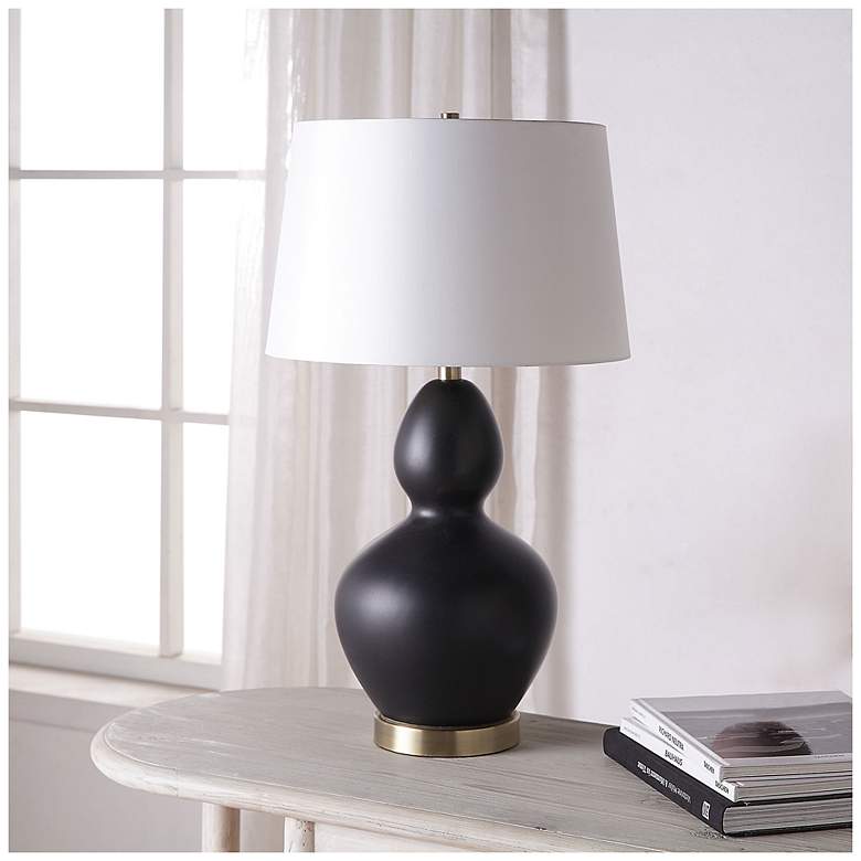 Image 2 Everren Kamilia 26.75" Length Table Lamp- Set of two, Matte Black more views