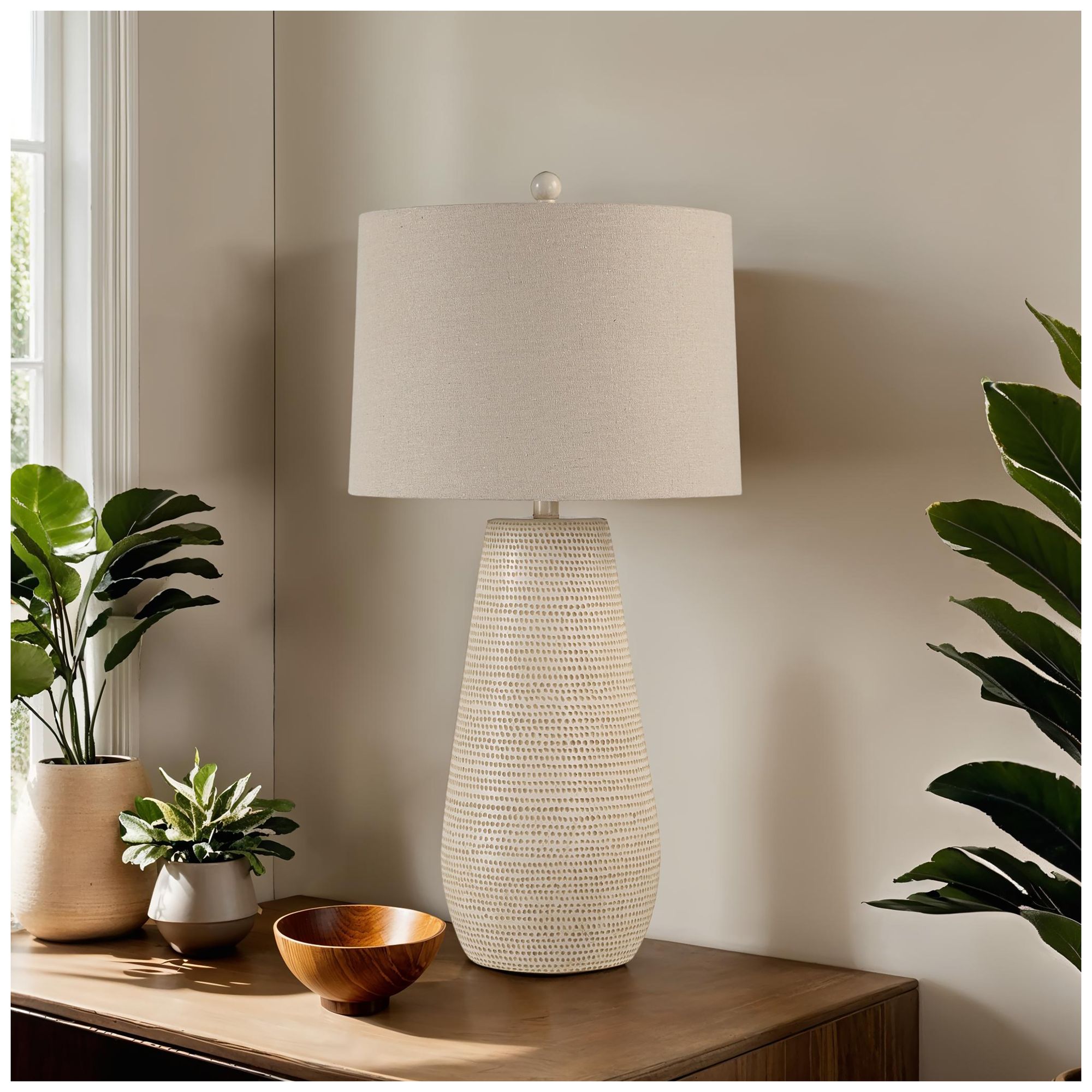 Image 2 Everren Lanikai 31.5" Height Table Lamp, Cream more views
