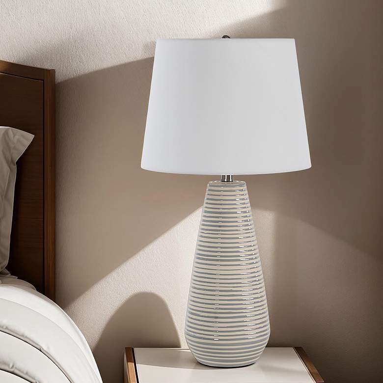 Image 1 Everren Pera 26.25" Height Table Lamp, Grey
