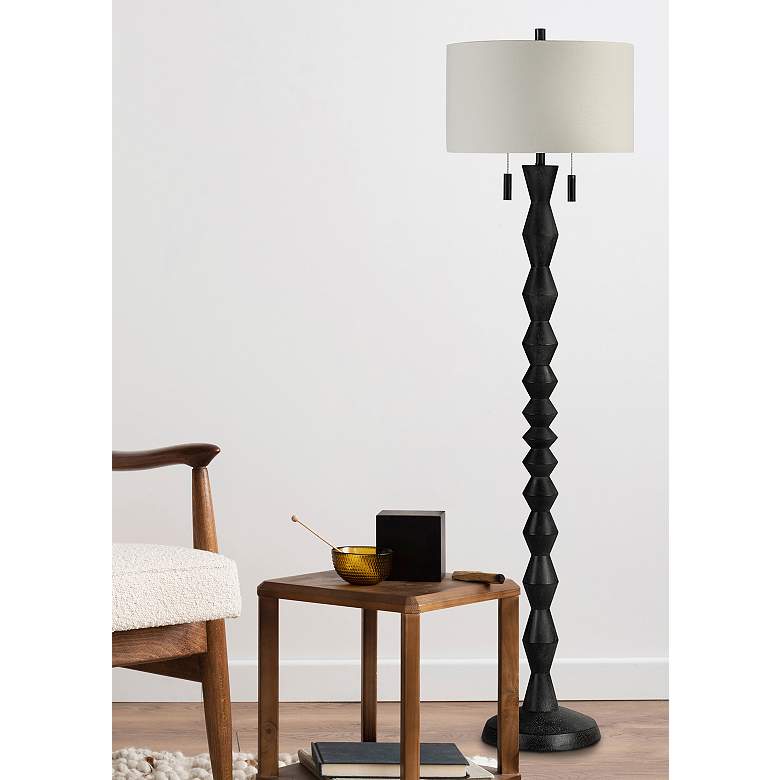 Image 1 Everren Phyllis 75.75" Height Floor Lamp, Black