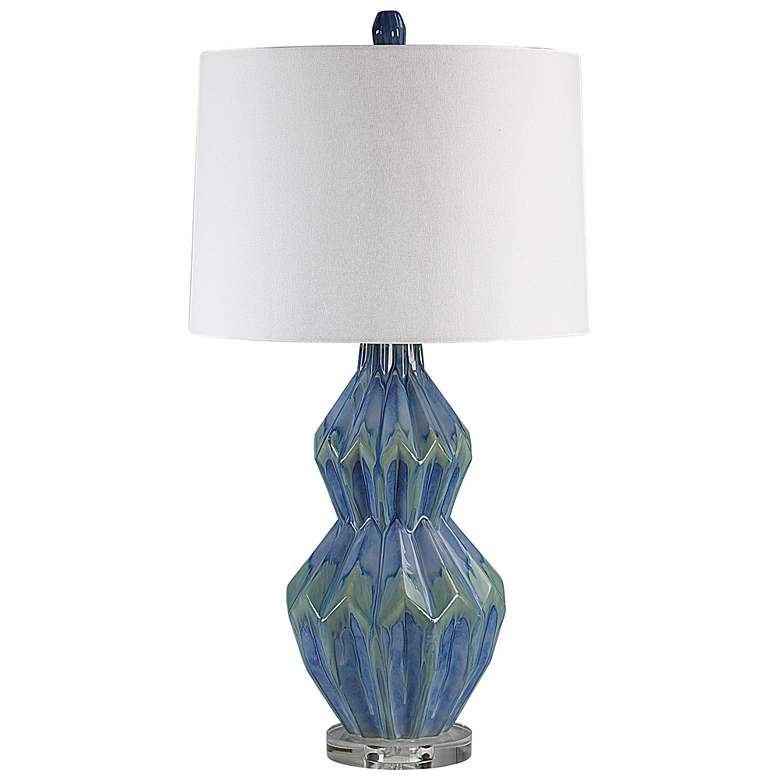 Image 2 Everren Serres 29.44" Height Table Lamp, Blue