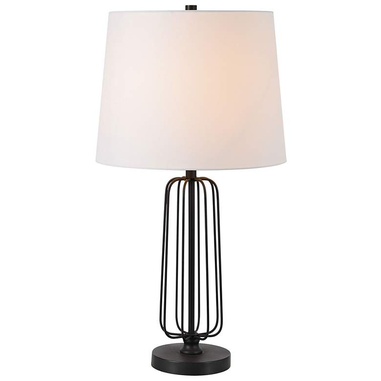 Image 5 Everren Shadia 24.75" Length Table Lamp- Set of two, Matte Black more views