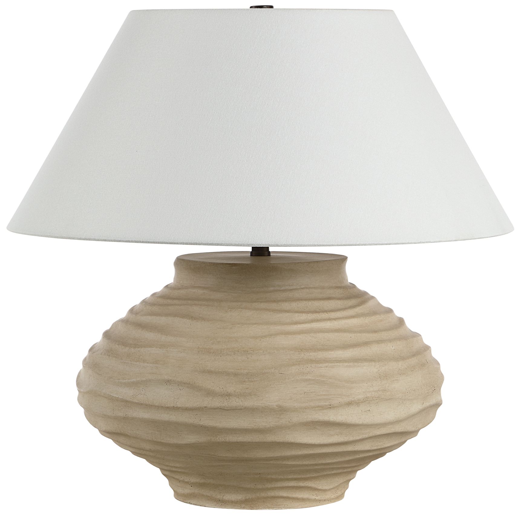 Image 3 Everren Wavy 30.5" Tall Resin Table Lamp, Off-White more views