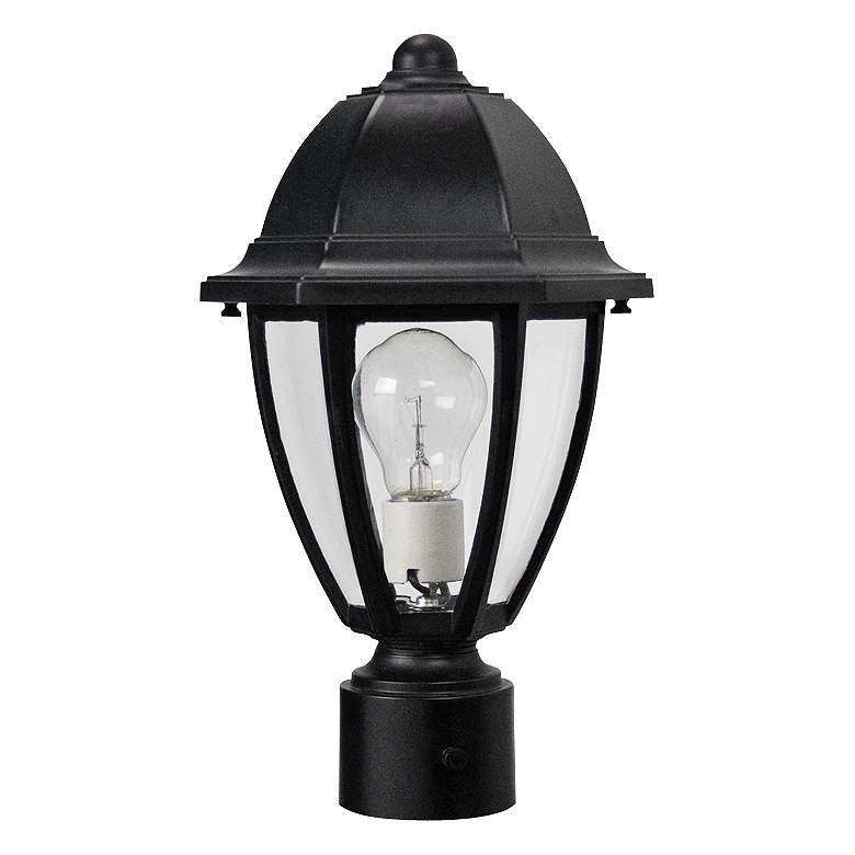 Image 1 Everstone 14 3/4 inch High Black Outdoor Post Lantern