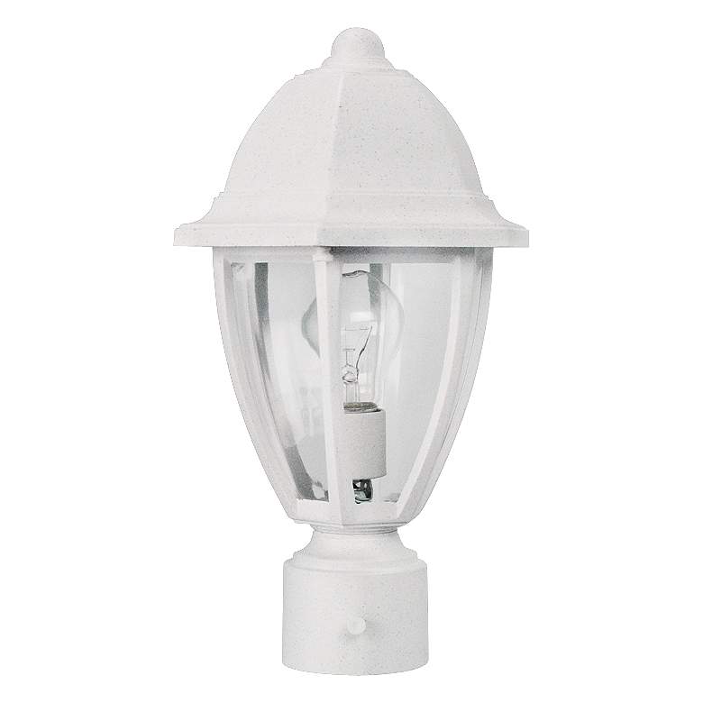 Image 1 Everstone 14 3/4 inch High White Outdoor Post Lantern