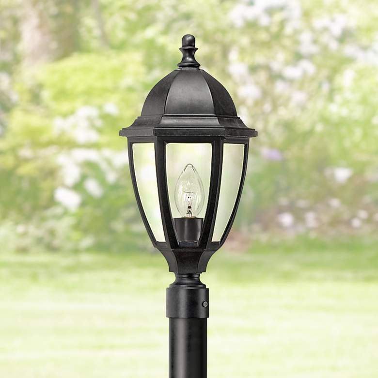 Image 1 Everstone 21 3/4" High Black Outdoor Post Lantern