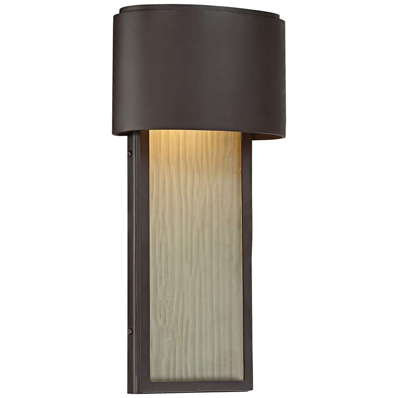 Image 1 Everton Rain LED 14 1/2" High Bronze Outdoor Wall Light