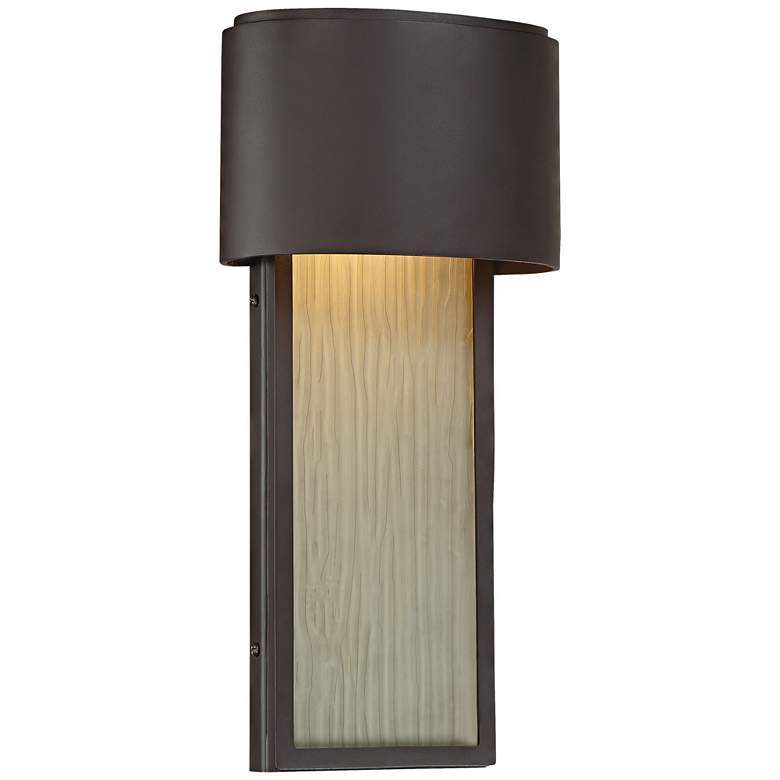 Image 1 Everton Rain LED 14 1/2 inch High Bronze Outdoor Wall Light