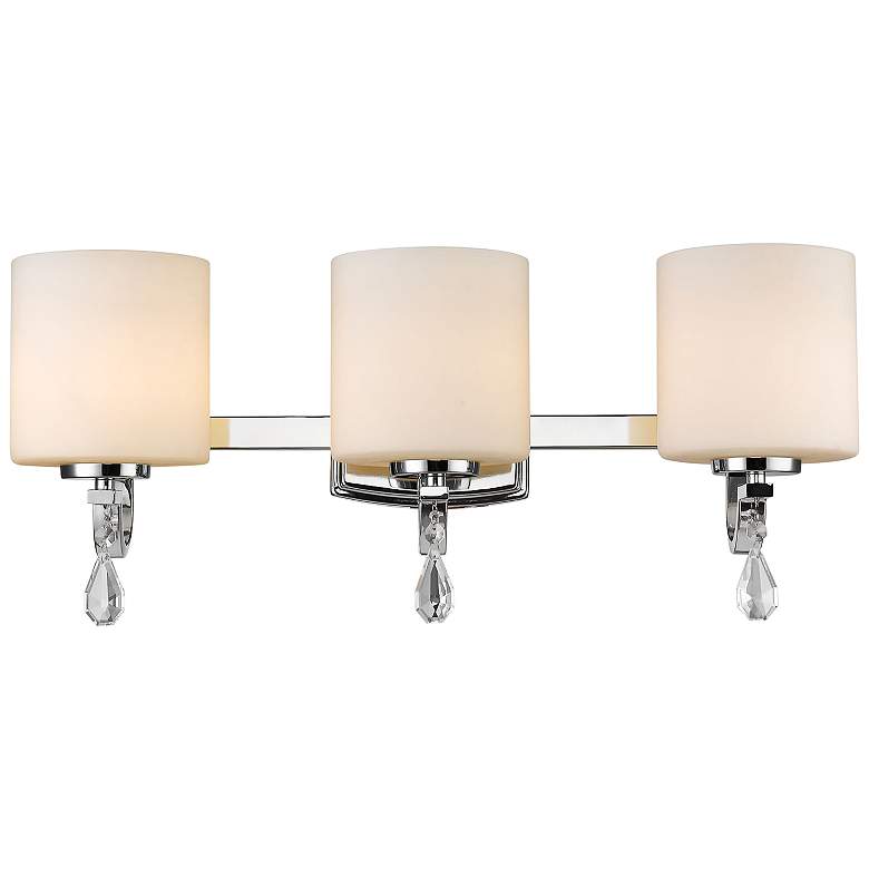 Image 1 Evette 23 1/4" Wide Chrome 3-Light Bath Light