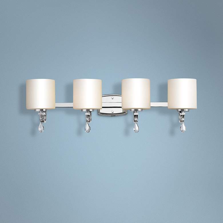 Image 1 Evette 32 1/4" Wide Chrome 4-Light Bath Light